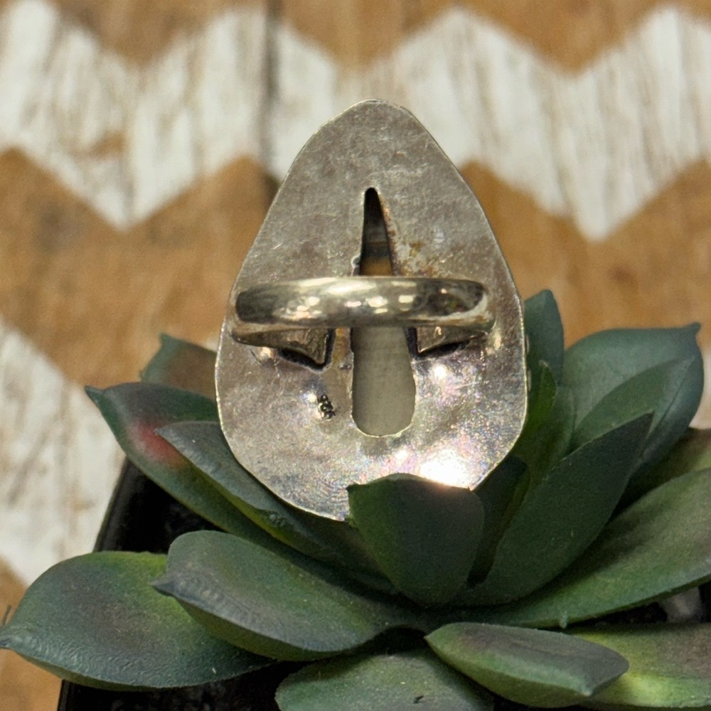 Silver Bumble Bee Jasper Ring - image 5